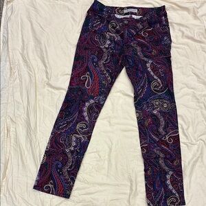 Chico's Platinum Paisley Denim Pants